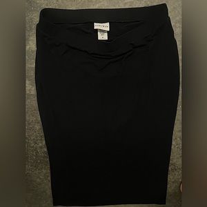 Ava & Viv 1X Black Fitted Skirt